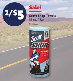 Family Dollar Scott Shop Towels offer