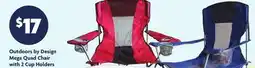 Family Dollar Outdoors by Design Mega Quad Chair with 2 Cup Holders offer