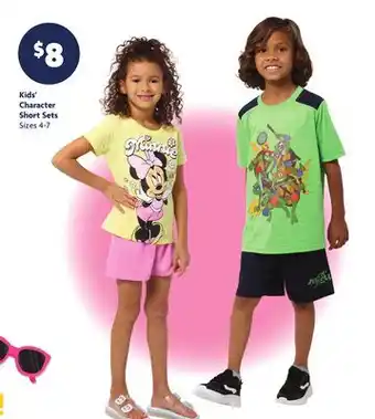 Family Dollar Kids' Character Short Sets offer