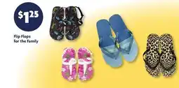 Family Dollar Flip Flops for the Family offer