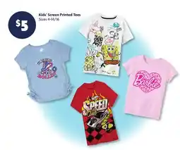 Family Dollar Kids' Screen Printed Tees offer