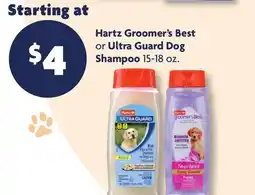 Family Dollar Hartz Groomer's Best or Ultra Guard Dog Shampoo offer