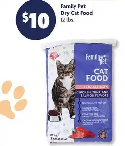 Family Dollar Family Pet Dry Cat Food offer