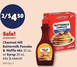 Family Dollar Chestnut Hill Buttermilk Pancake & Waffle Mix 32 oz. or Syrup 24 oz offer