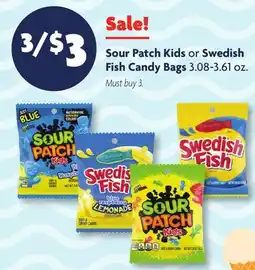 Family Dollar Sour Patch Kids or Swedish Fish Candy Bags offer