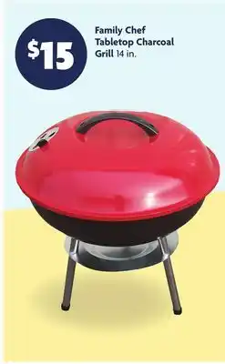 Family Dollar Family Chef Tabletop Charcoal Grill offer