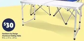 Family Dollar Outdoors by Design Aluminum Folding Table offer