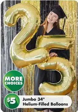 Dollar Tree Jumbo 34 Helium-Filled Balloons offer