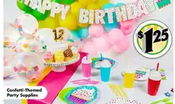 Dollar Tree Confetti-Themed Party Supplies offer