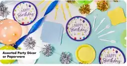 Dollar Tree Assorted Party Décor or Paperware offer