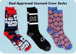 Dollar Tree Dad-Approved Licensed Crew Socks offer