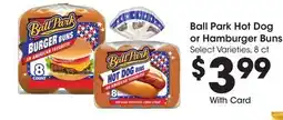 Ralphs Ball Park Hot Dog or Hamburger Buns offer