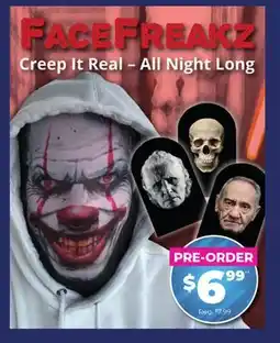 Showcase US Face Freakz Creep It Real- All Night Long offer