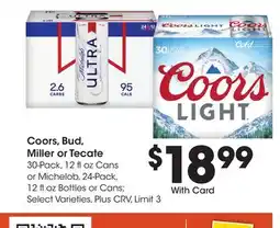 Ralphs Coors, Bud, Miller or Tecate offer