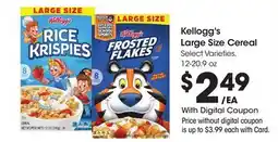 Ralphs Kellogg's Large Size Cereal offer