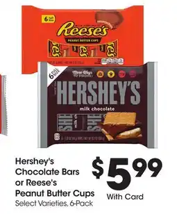 Ralphs Hershey's Chocolate Bars or Reese's Peanut Butter Cups offer