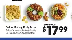 Ralphs Deli or Bakery Party Trays offer