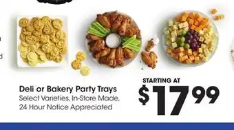 Ralphs Deli or Bakery Party Trays offer