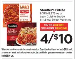 Food 4 Less Stouffer's Entrée offer