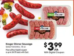 Ralphs Kroger Dinner Sausage offer
