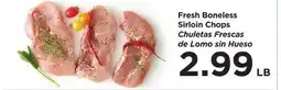 Food 4 Less Fresh Boneless Sirloin Chops offer