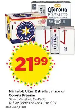 Food 4 Less Michelob Ultra, Estrella Jalisco or Corona Premier offer