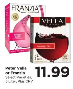 Food 4 Less Peter Vella or Franzia offer