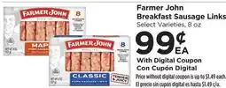 Food 4 Less Farmer John Breakfast Sausage Links offer