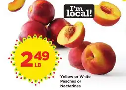 Food 4 Less Yellow or White Peaches or Nectarines offer