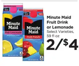 Food 4 Less Minute Maid Fruit Drink or Lemonade offer