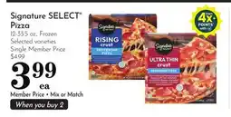 Pavilions Signature SELECT Pizza offer