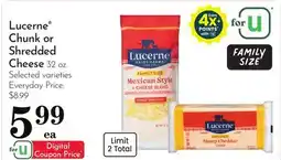 Pavilions Lucerne Chunk or Shredded Cheese offer