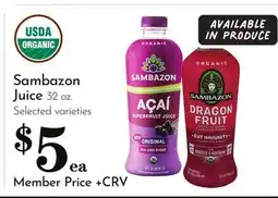 Pavilions Sambazon Juice offer