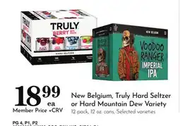 Pavilions New Belgium, Truly Hard Seltzer or Hard Mountain Dew Variety offer
