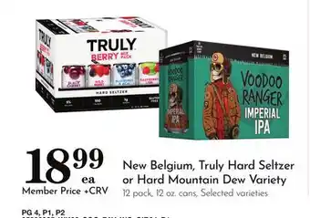 Pavilions New Belgium, Truly Hard Seltzer or Hard Mountain Dew Variety offer