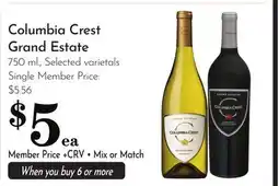 Pavilions Columbia Crest Grand Estate offer