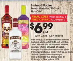 Ralphs Smirnoff Vodka offer