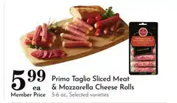 Pavilions Primo Taglio Sliced Meat & Mozzarella Cheese Rolls offer
