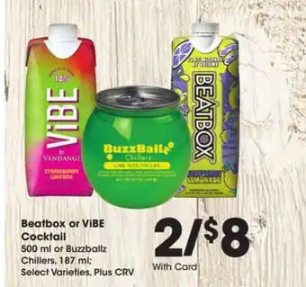 Ralphs Beatbox or ViBE Cocktail offer