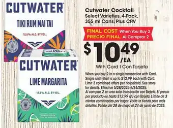 Ralphs Cutwater Cocktail offer
