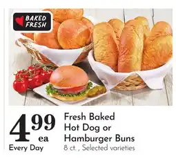 Pavilions Fresh Baked Hot Dog or Hamburger Buns offer