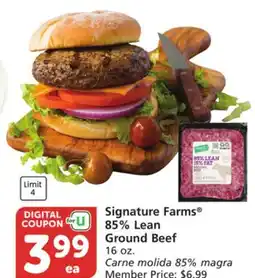 Vons Signature Farms 85% Lean Ground Beef offer