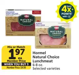 Vons Hormel Natural Choice Lunchmeat offer
