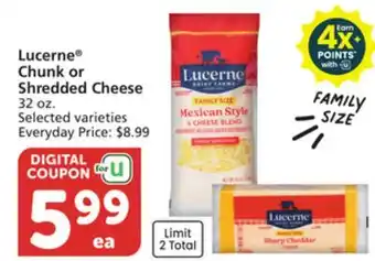 Vons Lucerne Chunk or Shredded Cheese offer