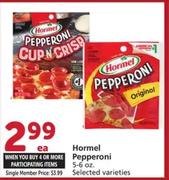 Vons Hormel Pepperoni offer
