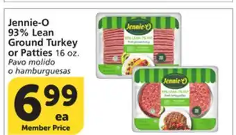 Vons Jennie-O 93% Lean Ground Turkey or Patties offer