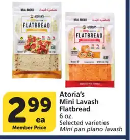 Vons Atoria's Mini Lavash Flatbread offer