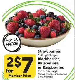 Albertsons Strawberries 1 lb. package Blackberries, Blueberries or Raspberries 6 oz. package offer