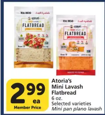 Albertsons Atoria's Mini Lavash Flatbread offer