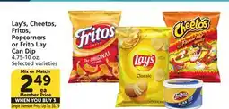 Albertsons Lay's, Cheetos, Fritos, Popcorners or Frito Lay Can Dip offer